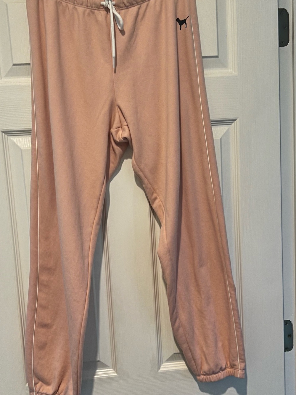 Pink Victoria Secret  Light Pink Jogger Sweatpants with Drawstring